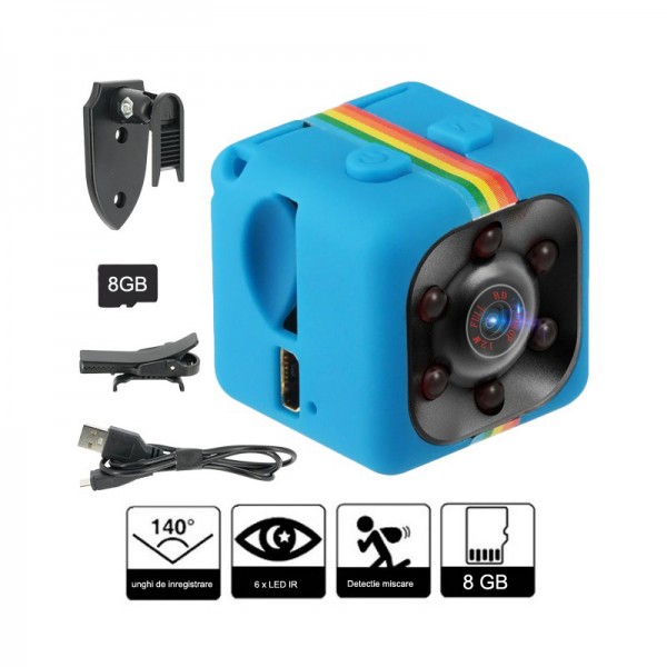 Mini HD kamera, videó és fotó funkció, USB