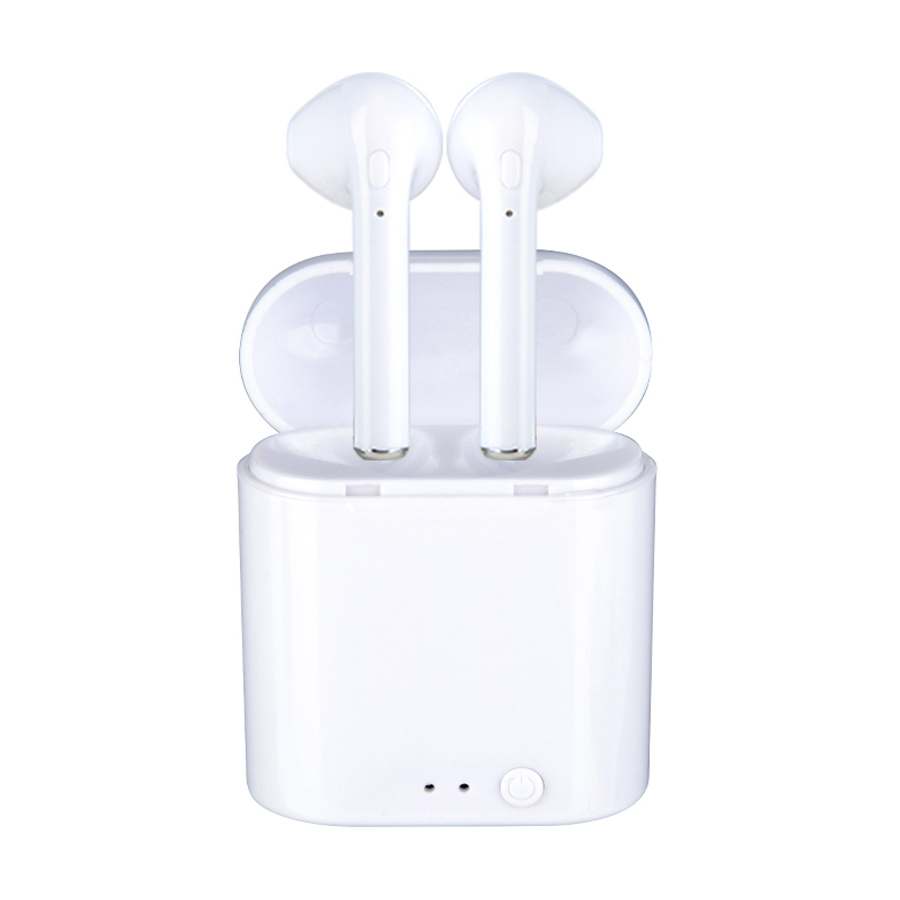2 darabos TWS i7 Mini Bluetooth fülhallgató szett töltőtokkal feh