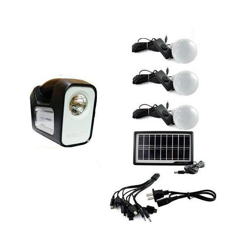 LED világítási rendszer napelemmel, 3 izzóval, GDLite3