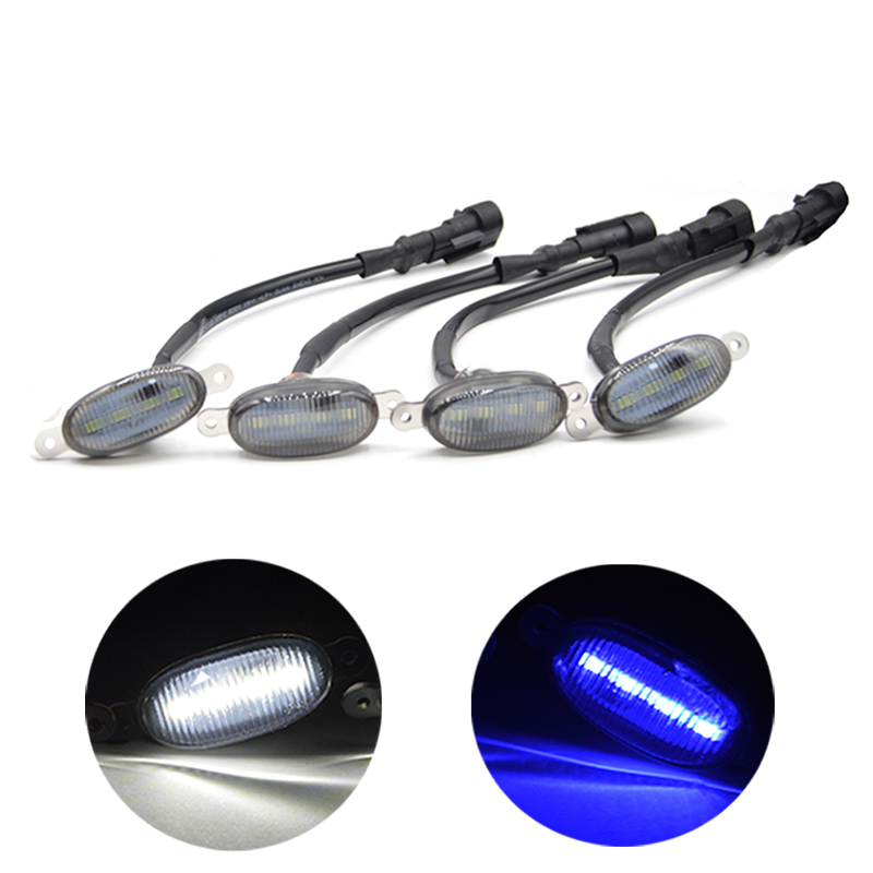 4 darabos nappali menetfény készlet, hűtőrács díszítés, 24W