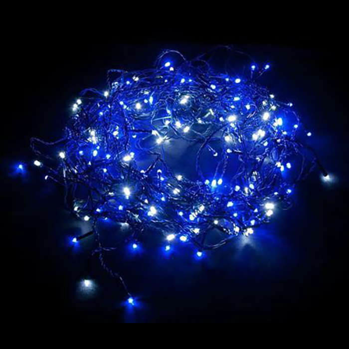 Fenyő lineáris telepítés, 320LED, 23m, kék, alacsony fogyasztás