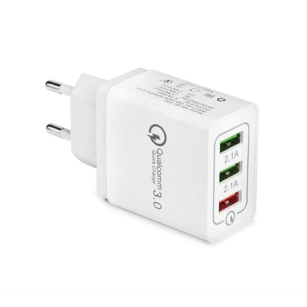 Univerzális aljzatadapter 3 USB porttal, Qualcomm 3.0