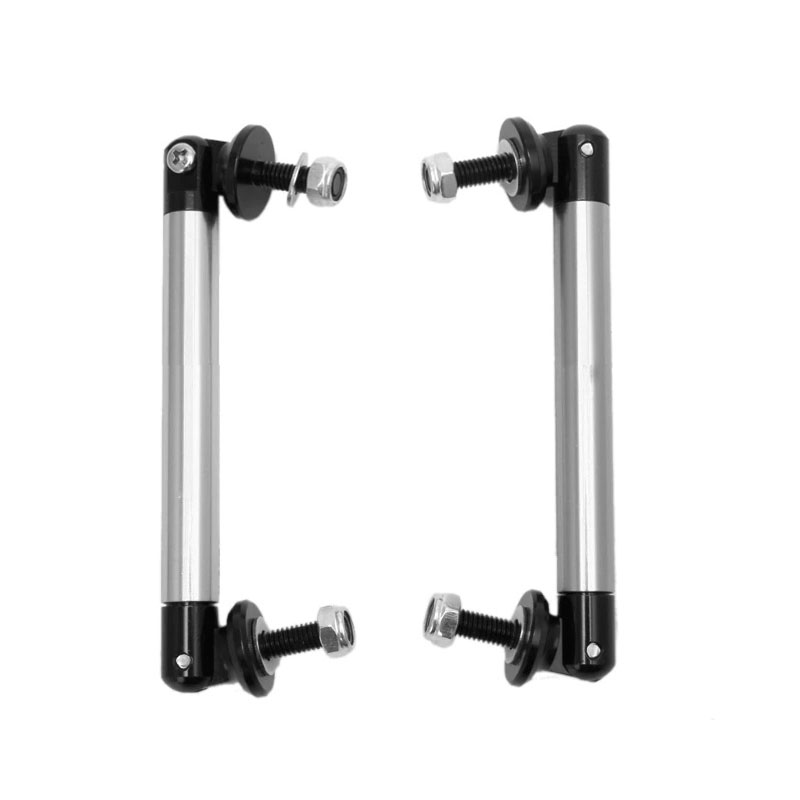 2 x rúdhosszabbító tartórúd készlet, ezüst, 120mm