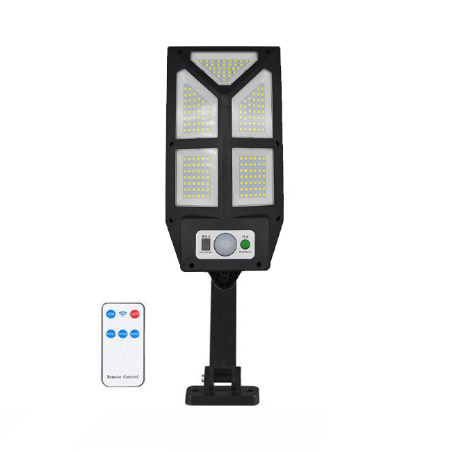 LED napelemes lámpa 20W, tartókonzol, 196 SMD