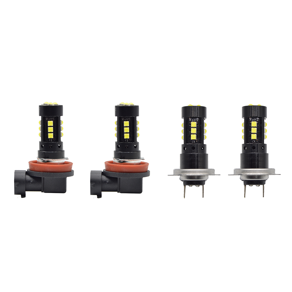 2 darabos autós LED izzókészlet, H7/H11, 160W/készlet, 6000K