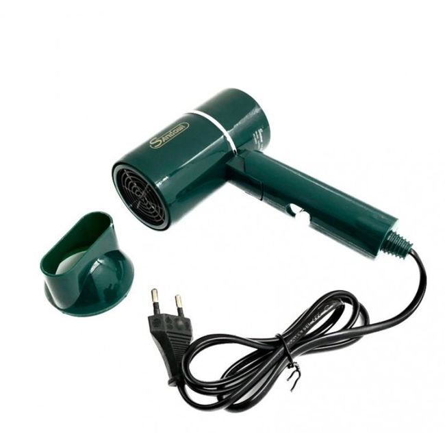 Hajszárító F663, összecsukható, 750 W, 2 sebesség, zöld