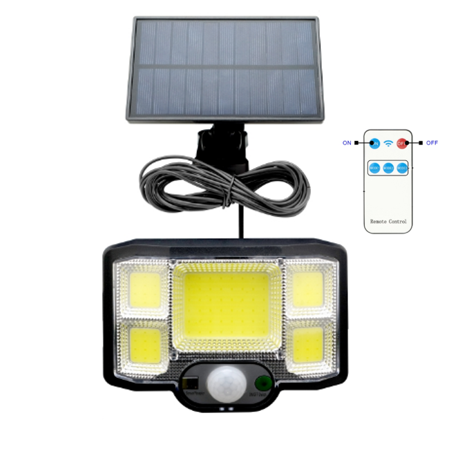 Napelemes lámpa JD2096BA, tartókonzol, érzékelő, távirányító, 40W