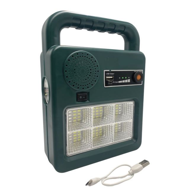 Zseblámpa kolis038,napelemes töltés,projektor,USB,hangszóró, 60W