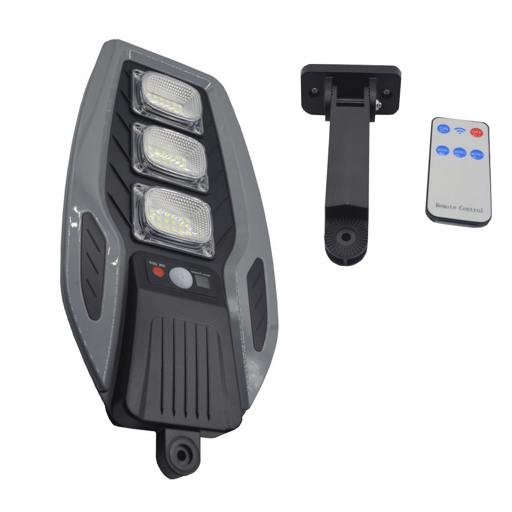 Napelemes lámpa, tartókonzol, 72LED, fényérzékelő, 100W