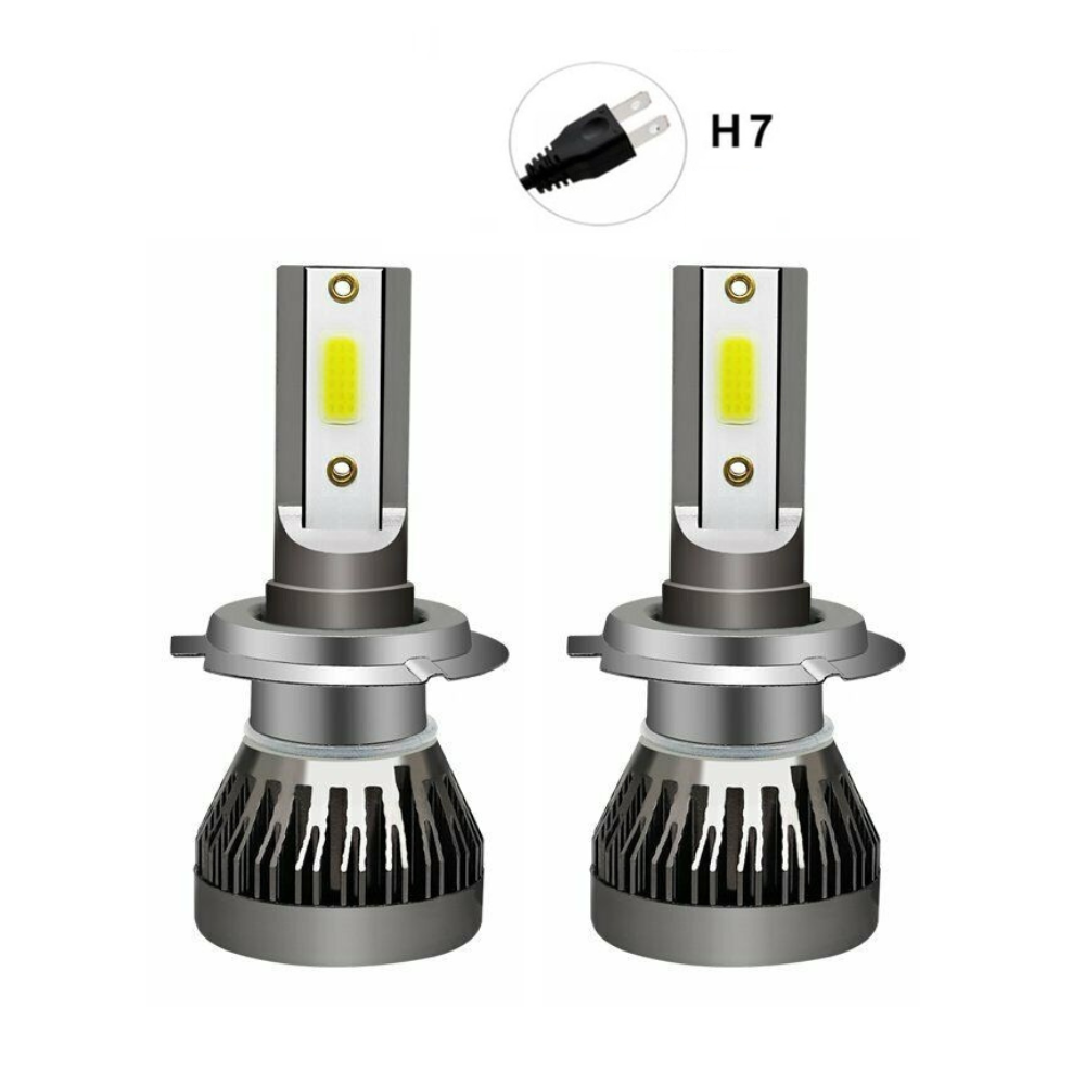 2 db H7 LED autós izzó készlet, 11000 lumen, készletenként 110W, 