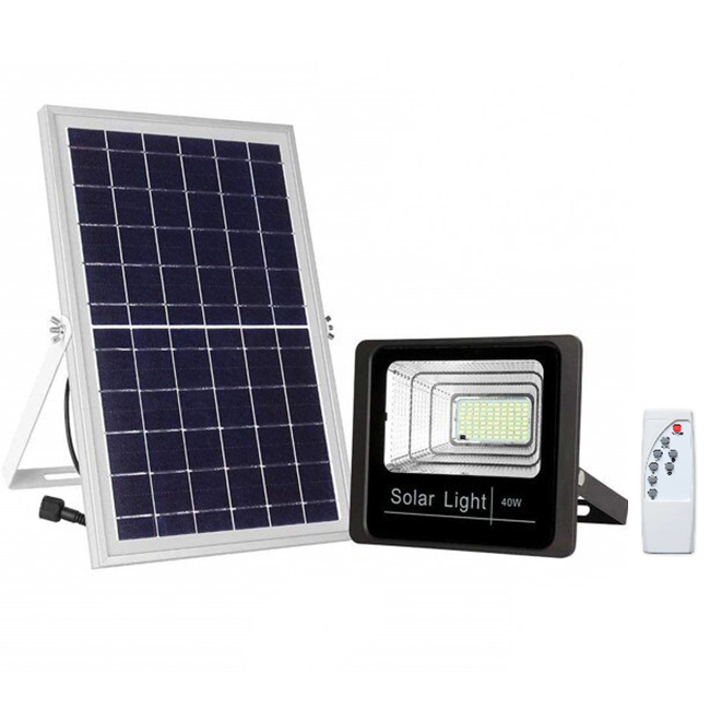 Napelemes lámpa 40W, távirányítóval és tartókonzollal