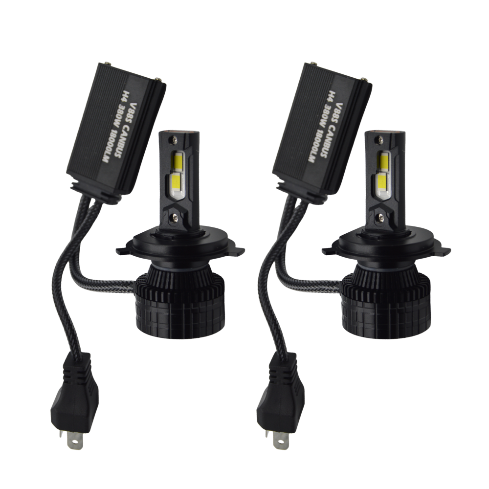 2 db LED autó izzó készlet H4 V88S, 190W, 6000K, canbus, 18000lm