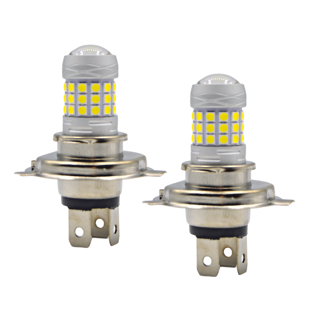 2 db H4 izzó készlet, LED SMD, 120W, 6000k, 12/80V, 2 fázis, nagy