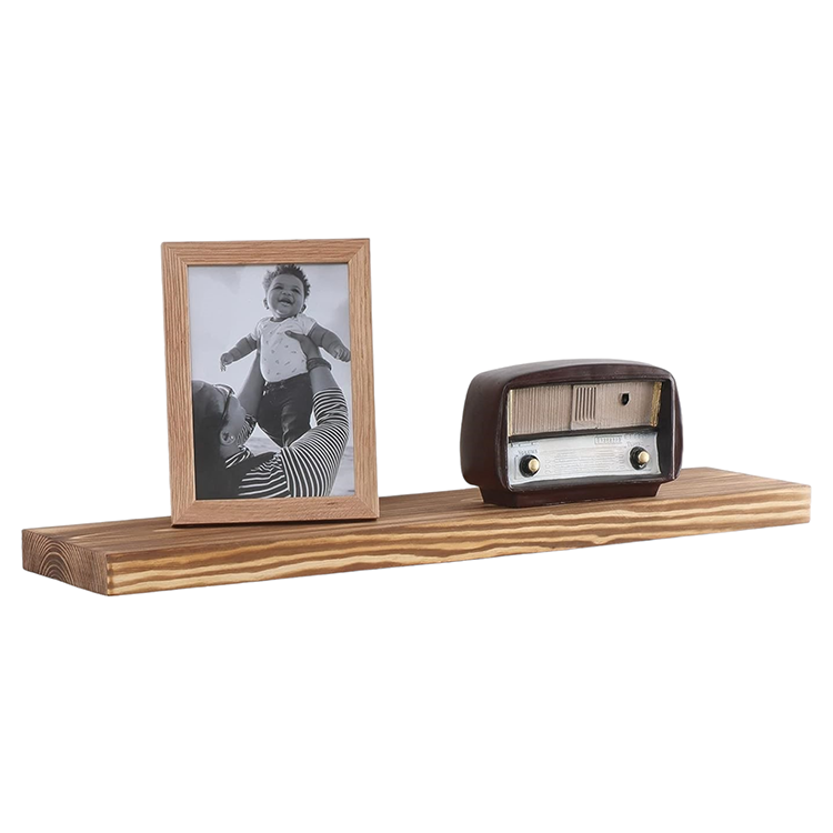 Fali polc tartóval, fa, 50cm