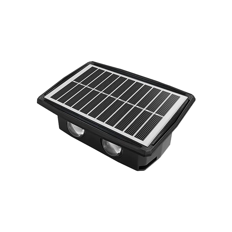 4LED RGB napelemes fali lámpa, mozgásérzékelővel