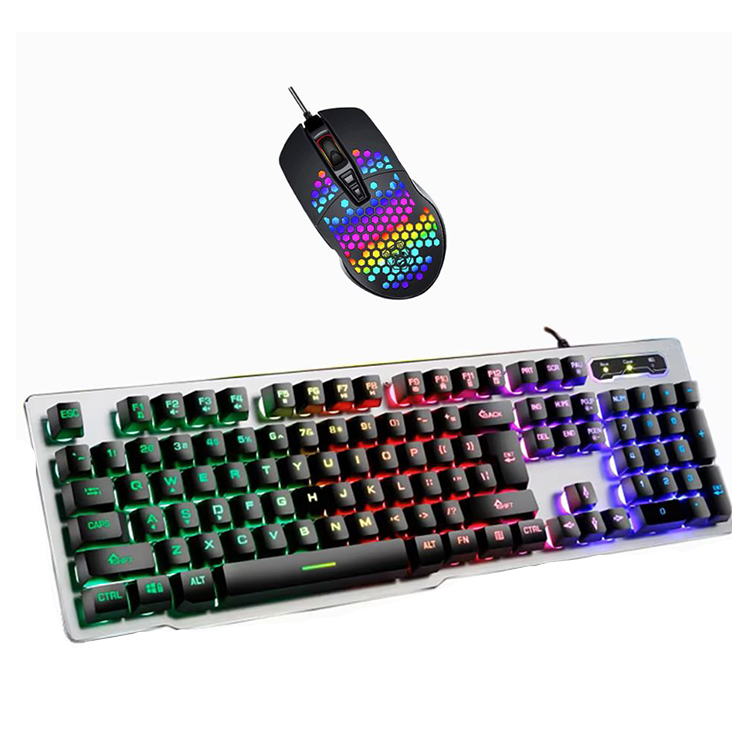 K809 gaming billentyűzet és egér készlet, USB, RGB világítás