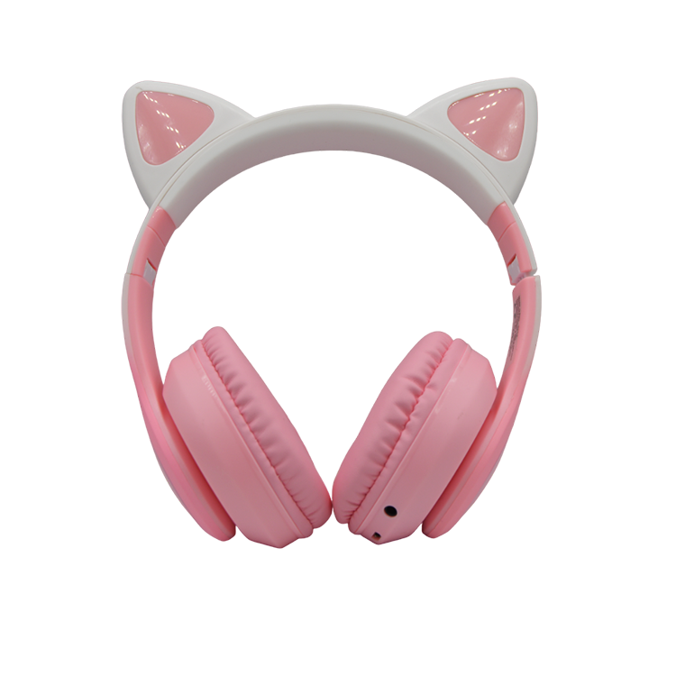 EM3 vezeték nélküli fejhallgató, USB, Bluetooth, rózsaszín, macsk