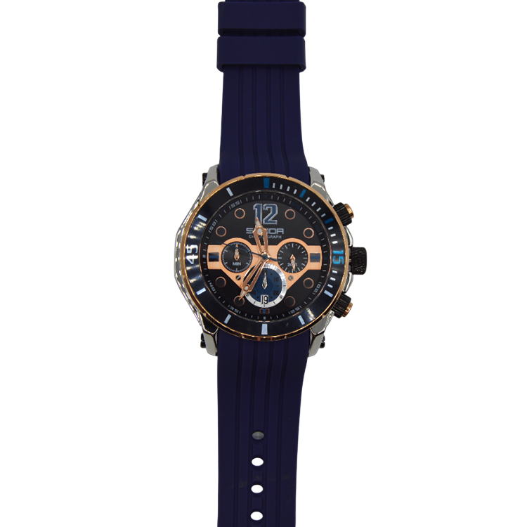 Férfi karóra, órásdobozzal, A357-es modell, kék   