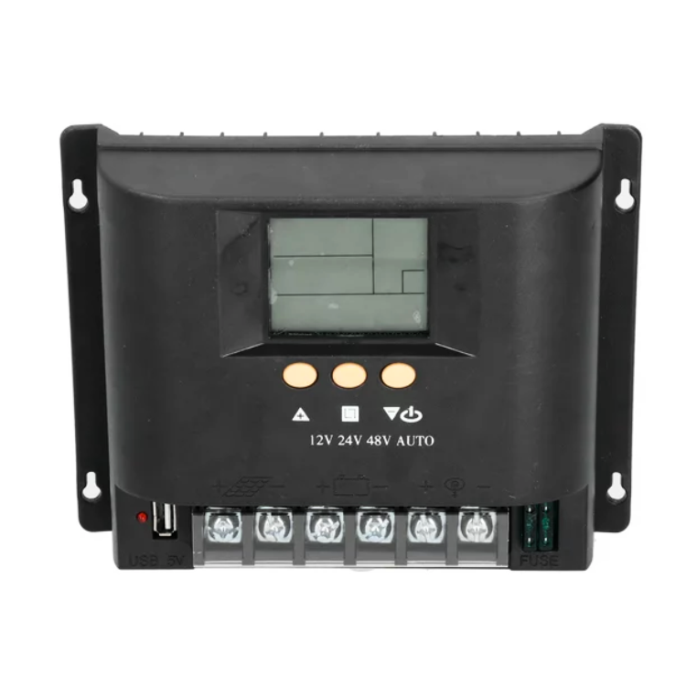 Napkollektor feszültségszabályozó 60 A, 12/48 V, LCD kijelzővel, 