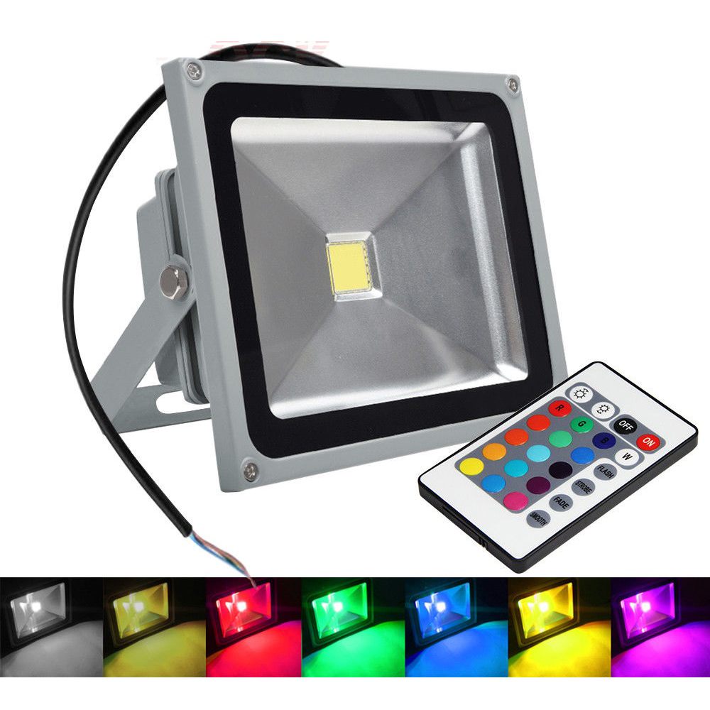 LED fali reflektor COB, RGB, IP65, 220 V, 20 W   