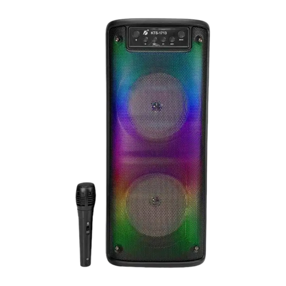 KTS1713-as típusú hordozható hangszóró, 90 W PMPO, USB, BT, AUX, 