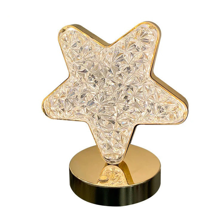 Crystal star dekoratív LED lámpa, USB, DO05Y