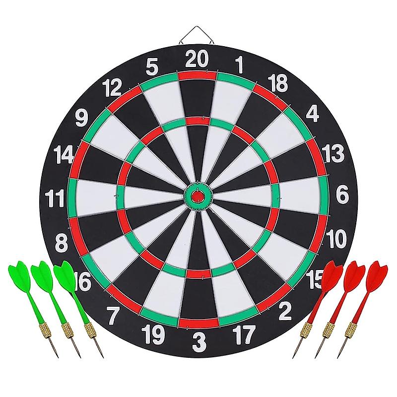 Klasszikus darts tábla, 6 nyíllal, 38 cm