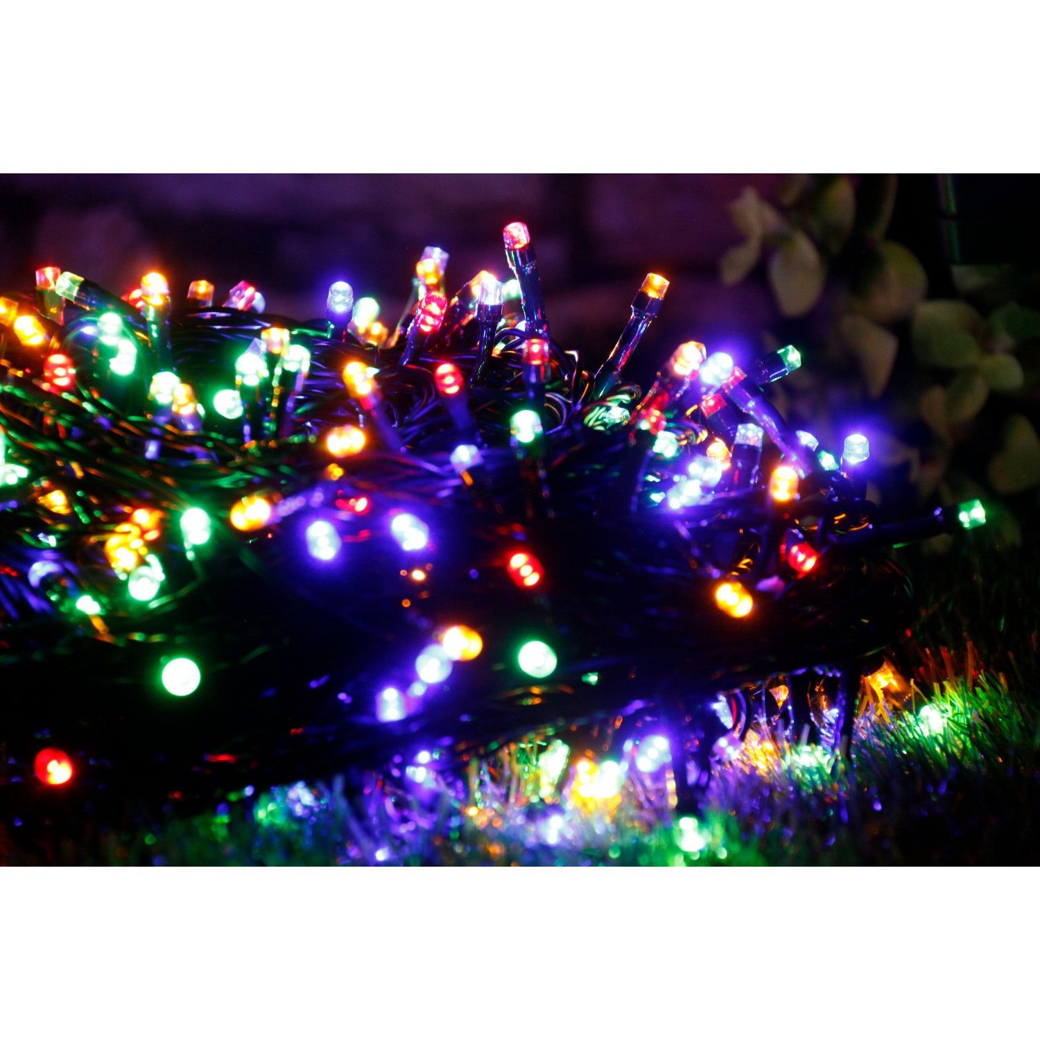 Fényszerelés, 16 méteres, 200LED, tarka