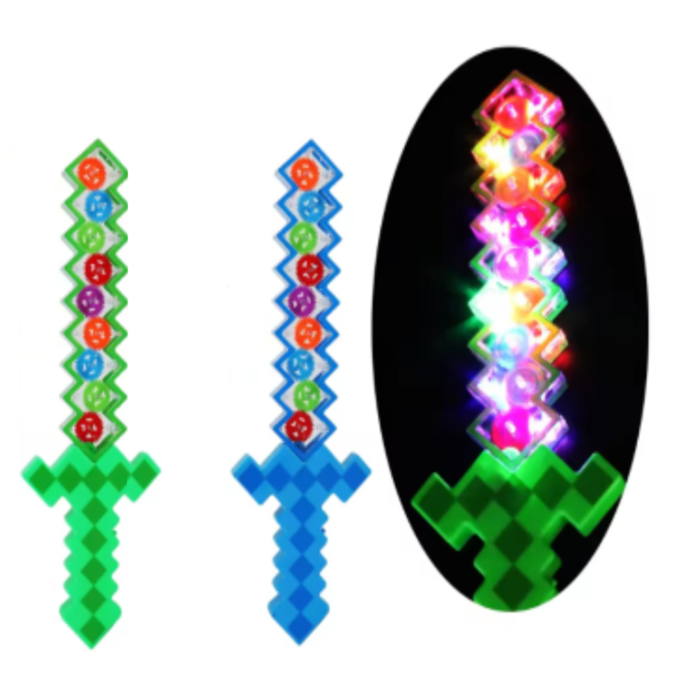 Minecraft kard játék LED világítással és hanggal, 46 cm