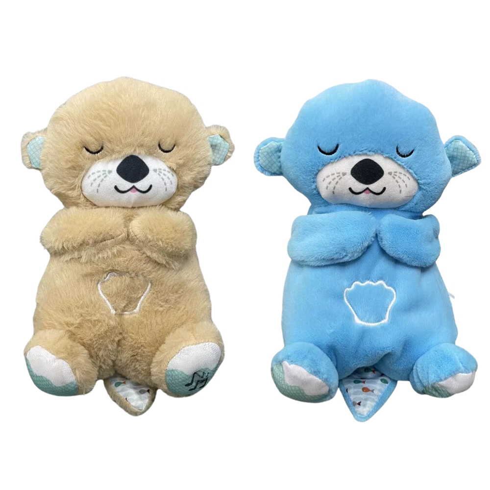 Plüssjáték lélegző vidra hanggal és fénnyel, 30 cm