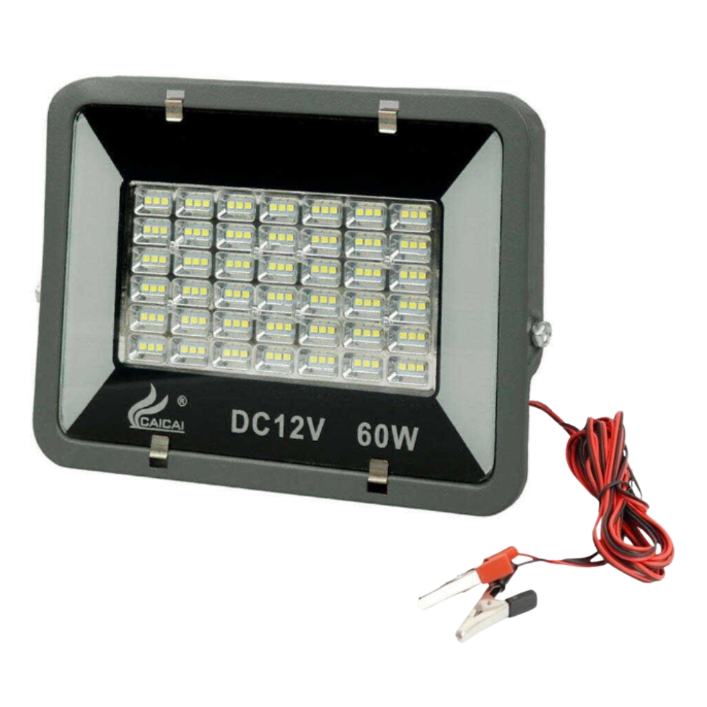 LED projektor fogóval, 126LED SMD, 60W, 12V, IP66, kemping