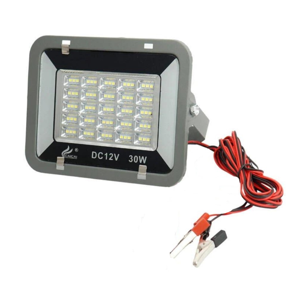 LED projektor fogóval, 75LED SMD, 30W, 12V, IP66, kemping