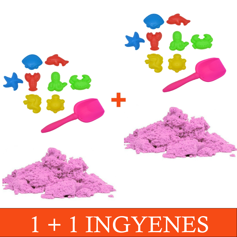 Kinetikus homok 8 modellező formával, spatulával, 1+1 ingyenes